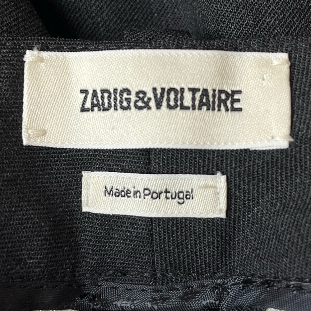 Zadig & Voltaire Side Stripe Posh Anthra Dress Cropped Pants Dark Gray XSmall - Picture 5 of 8